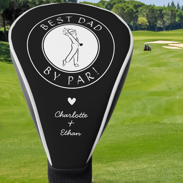 Best Dad By Par Elegant Golfer Sports Pro Black Golf Head Cover (Best Dad By Par Elegant Golfer Sports Pro Black Golf Head Cover)