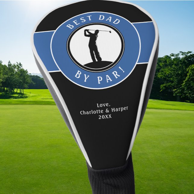 Best Dad By Par Elegant Sports Golfer Black Blue Golf Head Cover (Best Dad By Par Elegant Sports Golfer Black Blue Golf Head Cover)