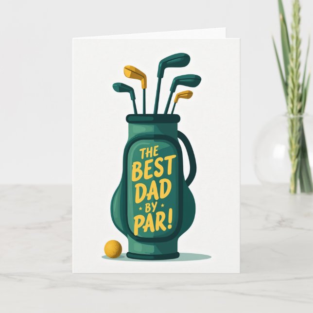 Best Dad By Par Fathers Day Card (Front)