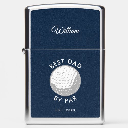 Best Dad By Par Fathers Day Golf Lover Personalize Zippo Lighter