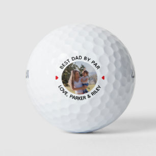 Best Dad By Par Fathers Day Personalized Photo Golf Balls