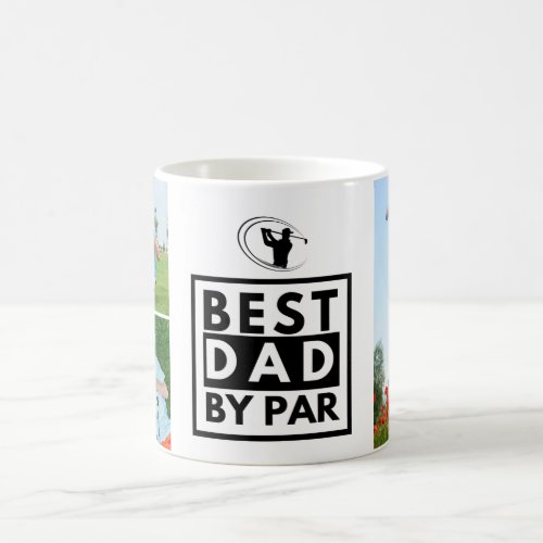 Best Dad By Par Fathers Day Photo Collage Coffee Mug
