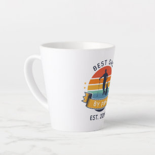 Best Dad By Par Fathers Day Retro Golfing Latte Mug