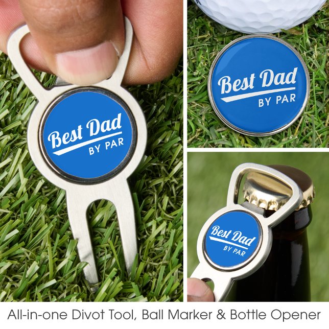 Best Dad By Par Father's Fun Blue Golf Divot Tool (Creator Uploaded)