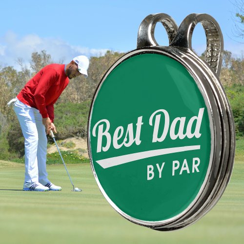 Best Dad By Par Fathers Golf Green Hat Clip