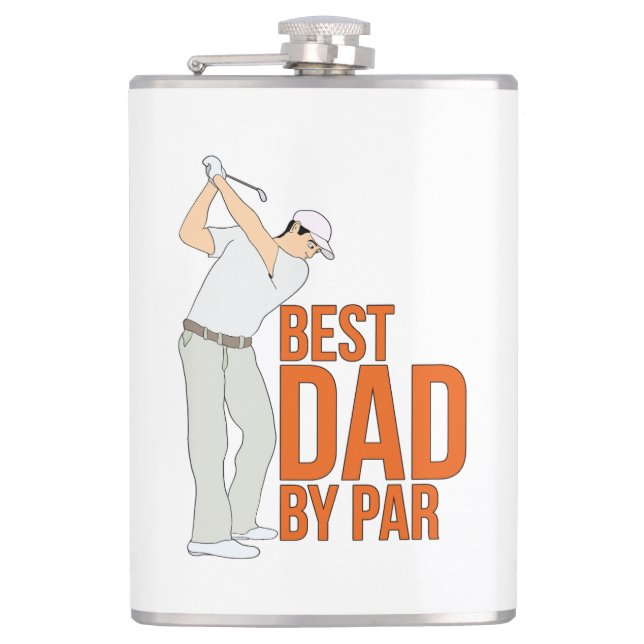 Best Dad By Par Flask (Front)