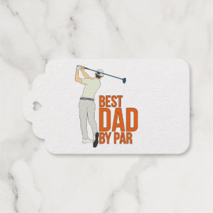 Best Dad By Par Foil Gift Tags