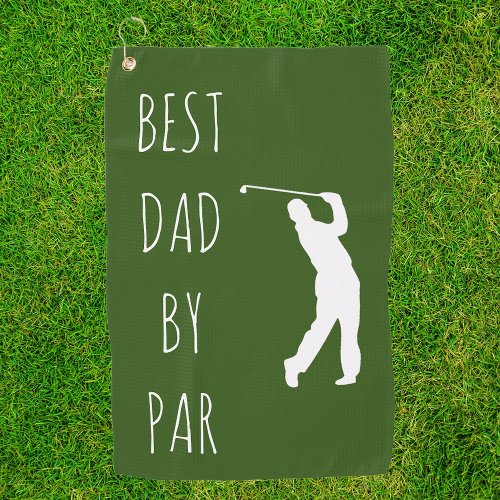 Best Dad by Par Funny Golf Golfing Golf Towel