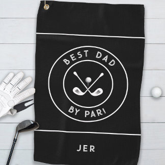 Best Dad By Par | Funny Golfer Humor Golf Towel