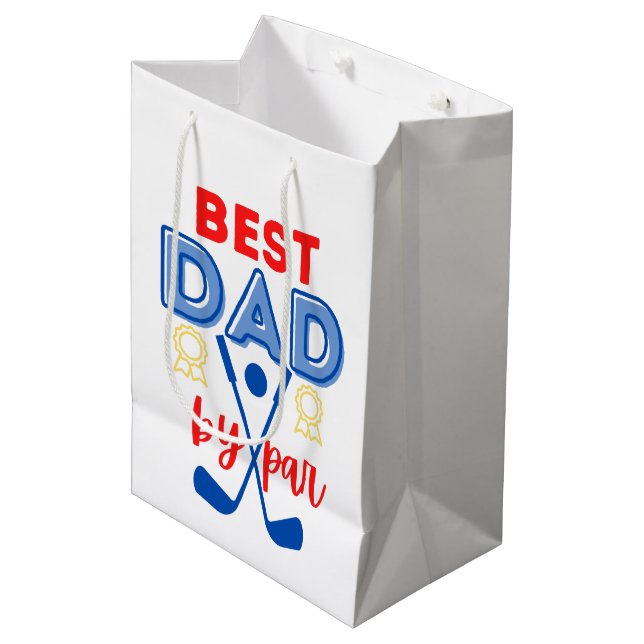 Best Dad By Par Gift Bag (Front Angled)