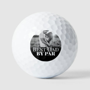 Best Dad By Par Gift For Dad Personalized Photo Golf Balls