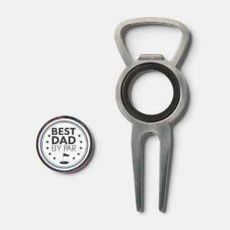 Best Dad By Par Golf Badge Design Divot Tool