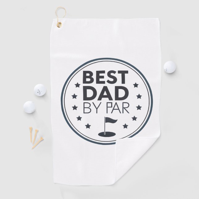Best Dad By Par Golf Badge Design Golf Towel (InSitu)