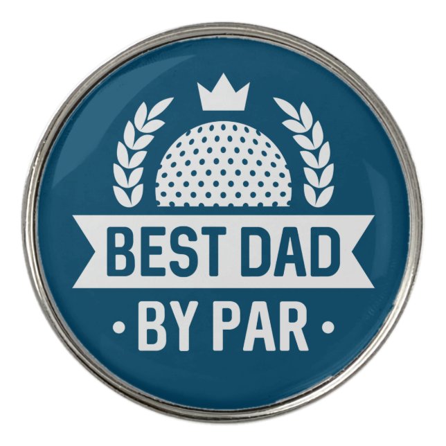 Best Dad By Par Golf Ball Marker (Front)