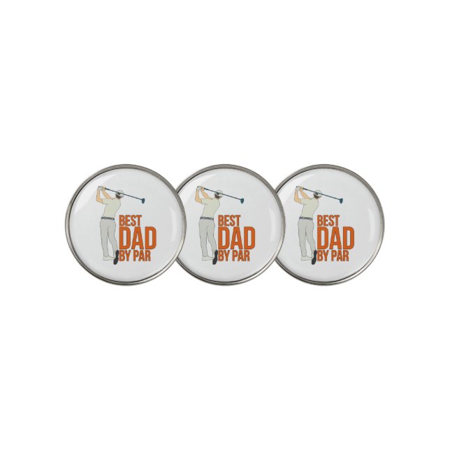 Best Dad By Par Golf Ball Marker (3 Up)