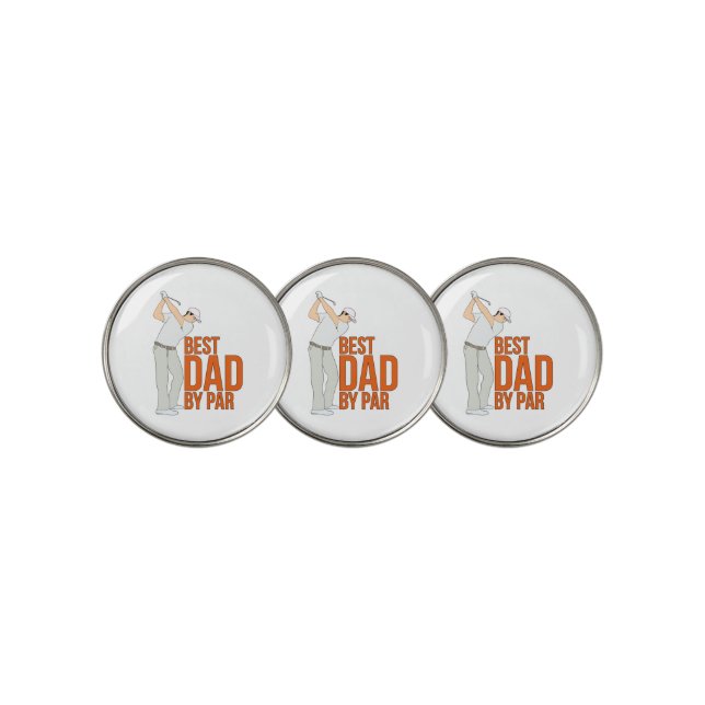 Best Dad By Par Golf Ball Marker (3 Up)