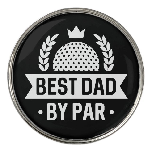 Best Dad By Par Golf Ball Marker (Front)