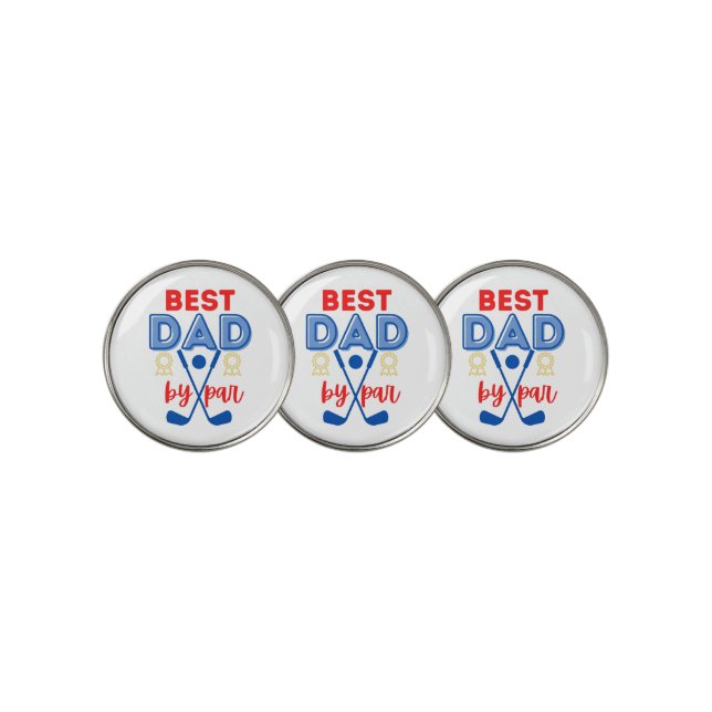 Best Dad By Par Golf Ball Markers (3 Up)