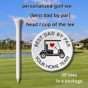 BEST DAD BY PAR GOLF CART HEART         TEES