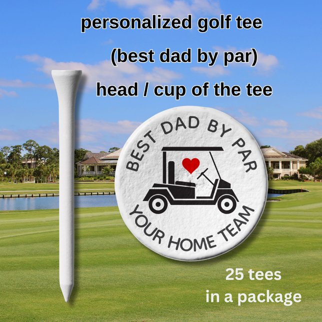BEST DAD BY PAR GOLF CART HEART         TEES (Creator Uploaded)