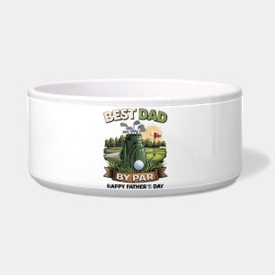 Best Dad By Par Golf Dad Funny Bowl