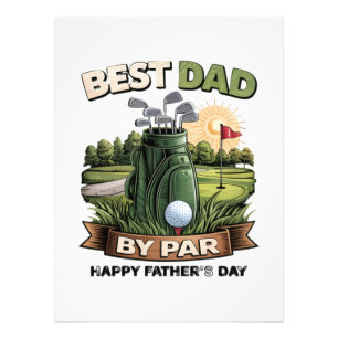 Best Dad By Par Golf Dad Funny Photo Print