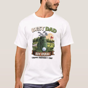 Best Dad By Par Golf Dad Funny T-Shirt