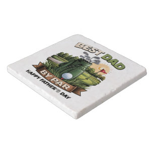 Best Dad By Par Golf Dad Funny Trivet