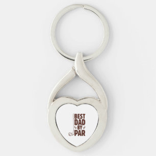 Best Dad By Par Golf Dad Keychain