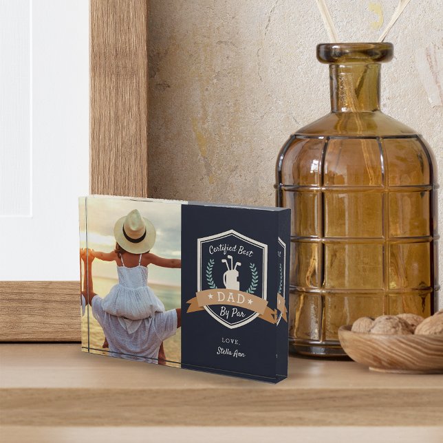 Best Dad By Par | Golf Dad Photo Block (Creator Uploaded)