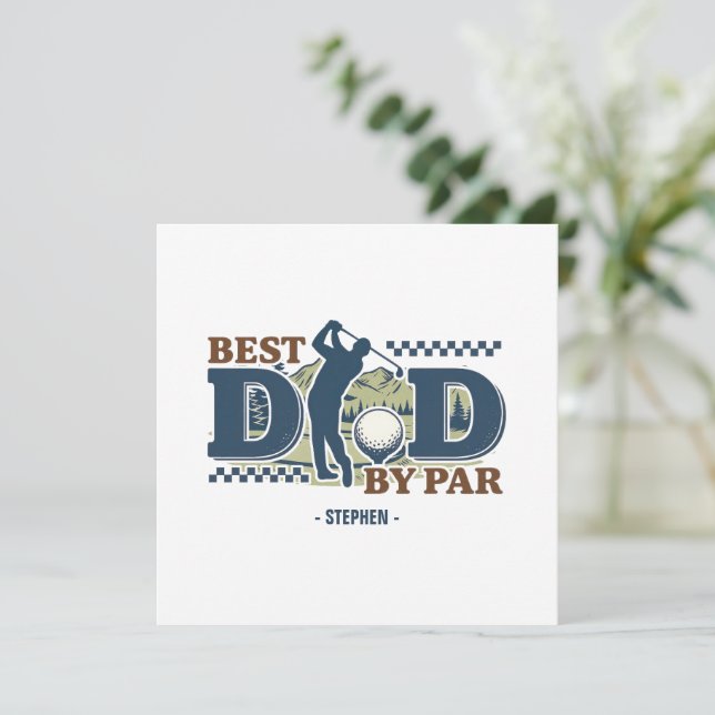 Best Dad By Par – Golf Dad Silhouette Design (Standing Front)