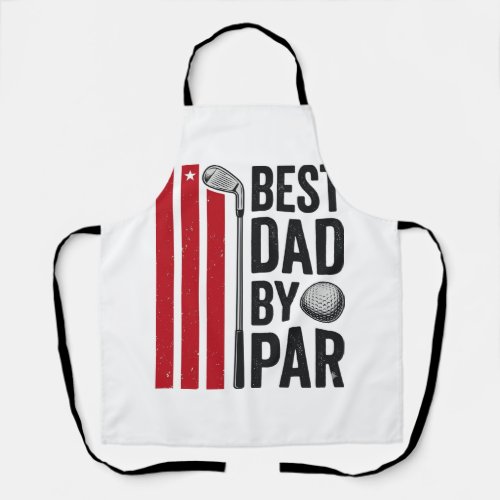 Best Dad By Par Golf Dad Vintage Design_1 Apron