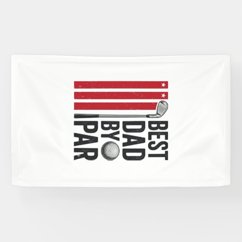 Best Dad By Par Golf Dad Vintage Design_1 Banner