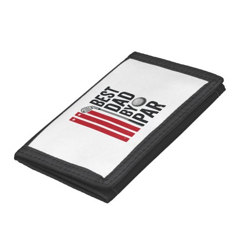Best Dad By Par Golf Dad Vintage Design_1 Trifold Wallet
