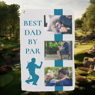 Best Dad by Par Golf Father Photo Gift Golf Towel