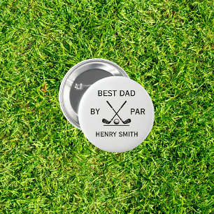 Best Dad by Par Golf Father's Day Daddy Gift Button