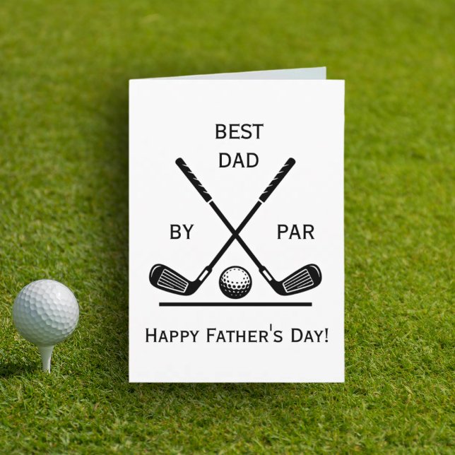 Best Dad by Par Golf Father's Day Greeting Card (Creator Uploaded)