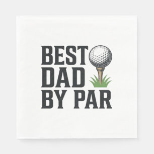 Best Dad By Par Golf Fathers Day Vintage Design_1 Napkins