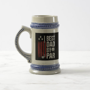 Best Dad By Par Golf Humor Beer Stein