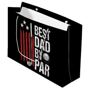 Best Dad By Par Golf Humor Large Gift Bag