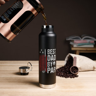 Best Dad By Par Golf Humor Water Bottle