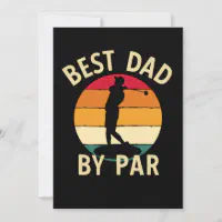 Best Dad By Par Golf Lover Dad Gift Card | Zazzle