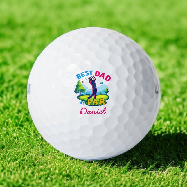 Best Dad By Par | Golf Lover Father's Day Balls (Creator Uploaded)