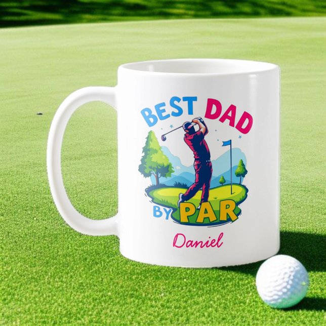 Best Dad By Par | Golf Lover Father's Day Coffee Mug (Creator Uploaded)