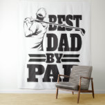 Best Dad by par golf lovers family appreciation Tapestry<br><div class="desc">Let your Dad know just how much you love him with this Father appreciation design featuring a man swinging a golf club set next to the wording "best Dad by par". This wall hanging backdrop is ideal for "Father's Day", your Dads birthday, as a tribute to the special men in...</div>