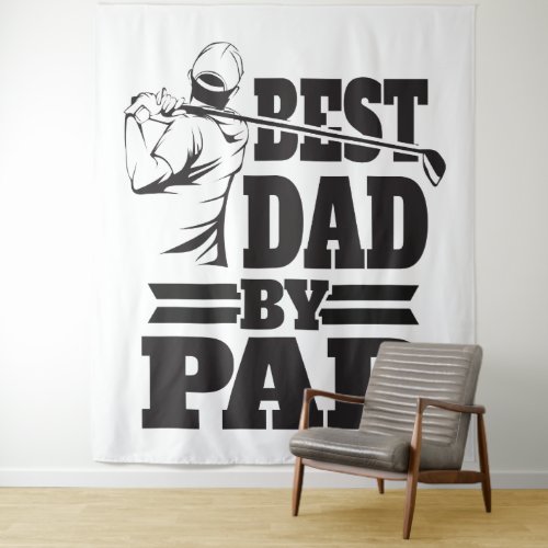Best Dad by par golf lovers family appreciation Tapestry
