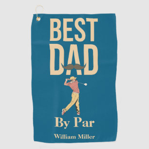 Best Dad By Par Golf Swing Mustache Funny Towel