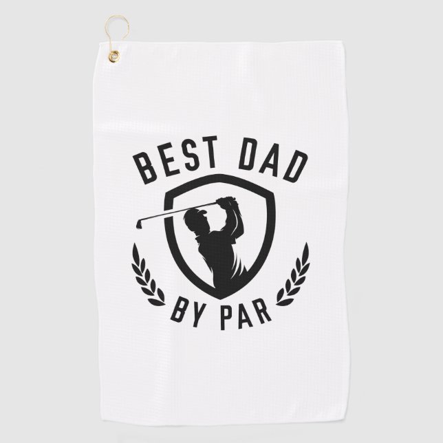 Best Dad By Par Golf Towel (Front)