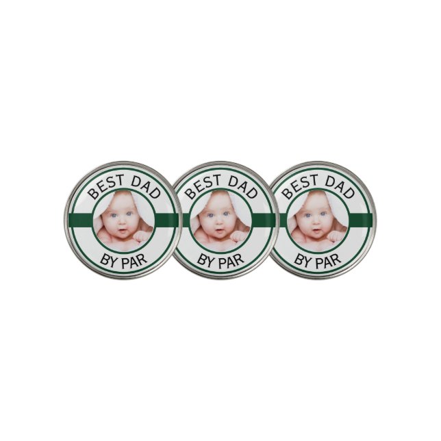 Best Dad By Par Golfer  Golf Ball Marker (3 Up)