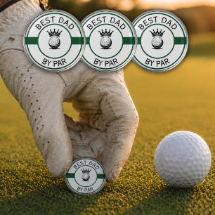 Best Dad By Par Golfer Golf Ball Marker